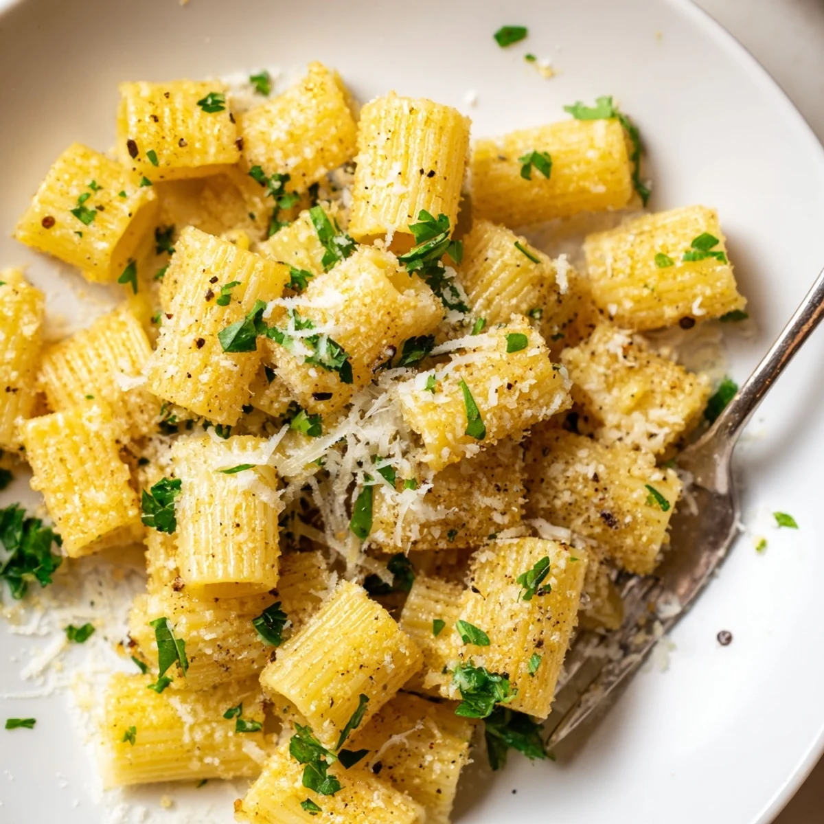 Golden, crunchy Crispy Parmesan Garlic Pasta with a savory garlic aroma and irresistible crunch.  