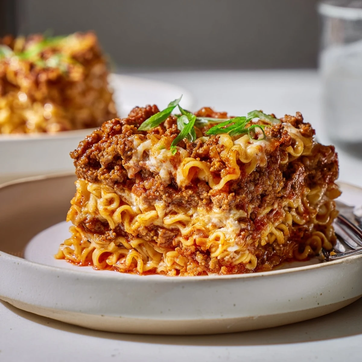 Spicy Ramen Lasagna Fusion