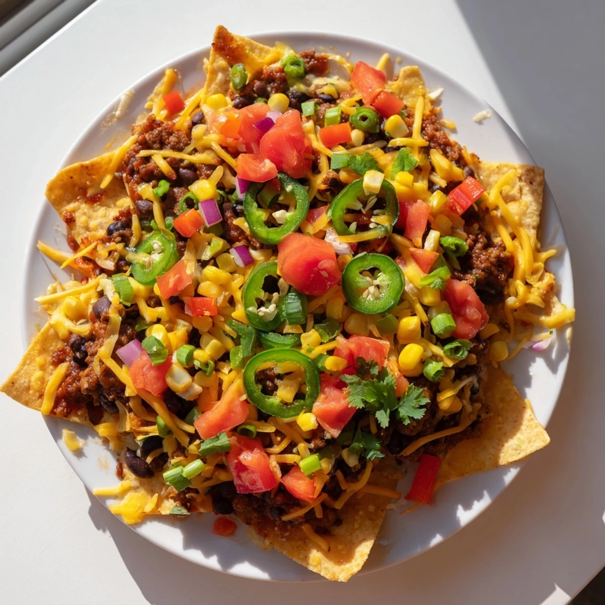 Fragrant spiced beans and melty cheese top a delicious, easy sheet-pan nachos recipe.