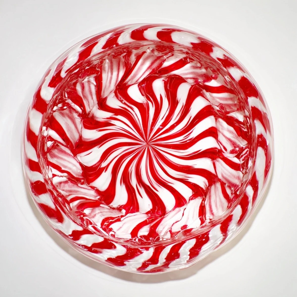 This No-Bake Peppermint Candy Bowl sparkles, shaped beautifully for holiday treats and easy gifting.