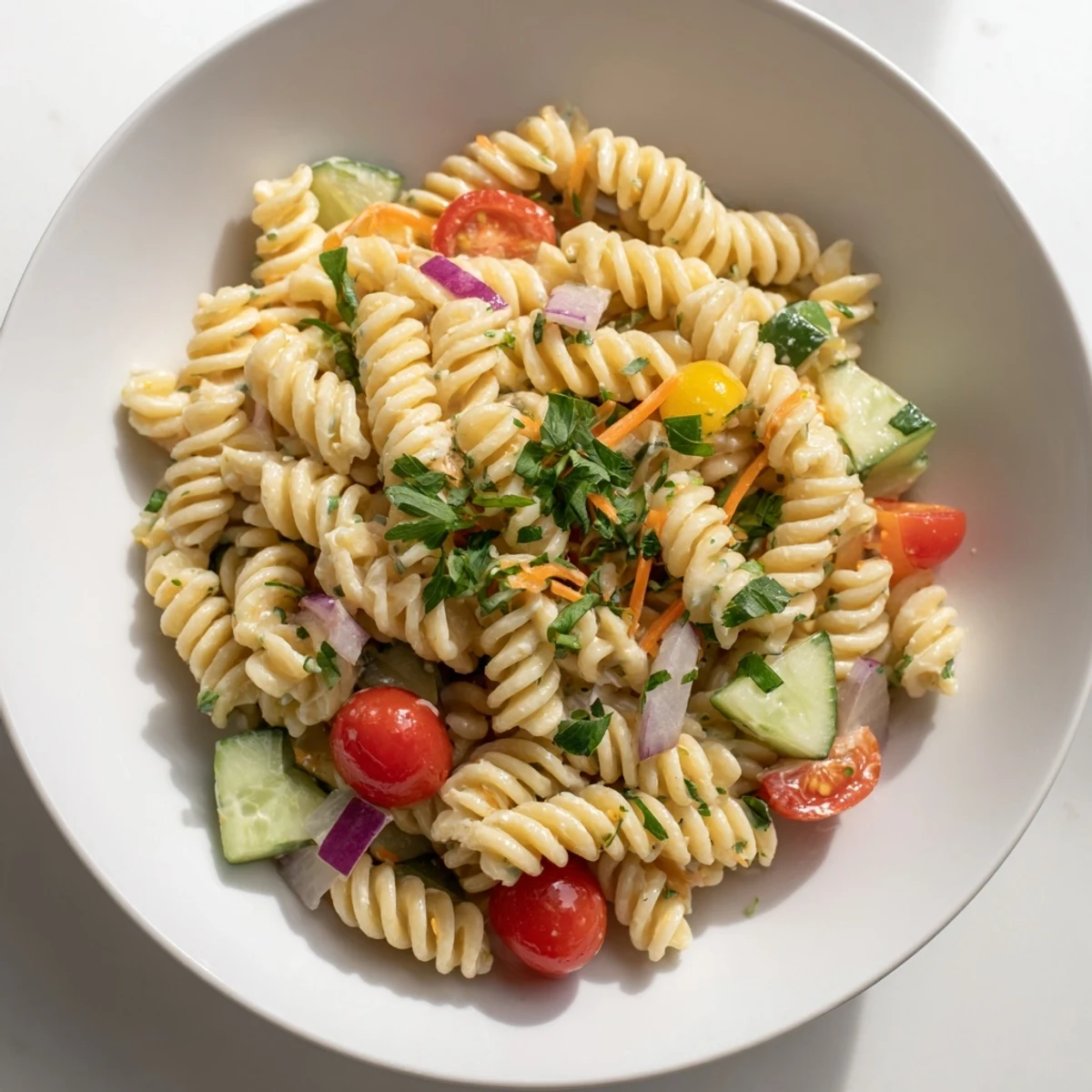 Vegan Hemp Seed Pasta Salad
