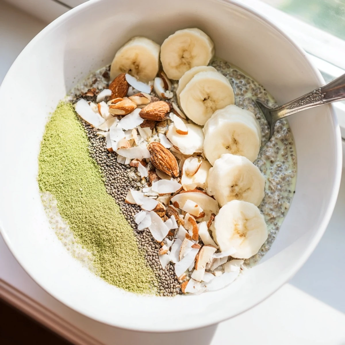 High-Protein Eggnog Matcha Oats