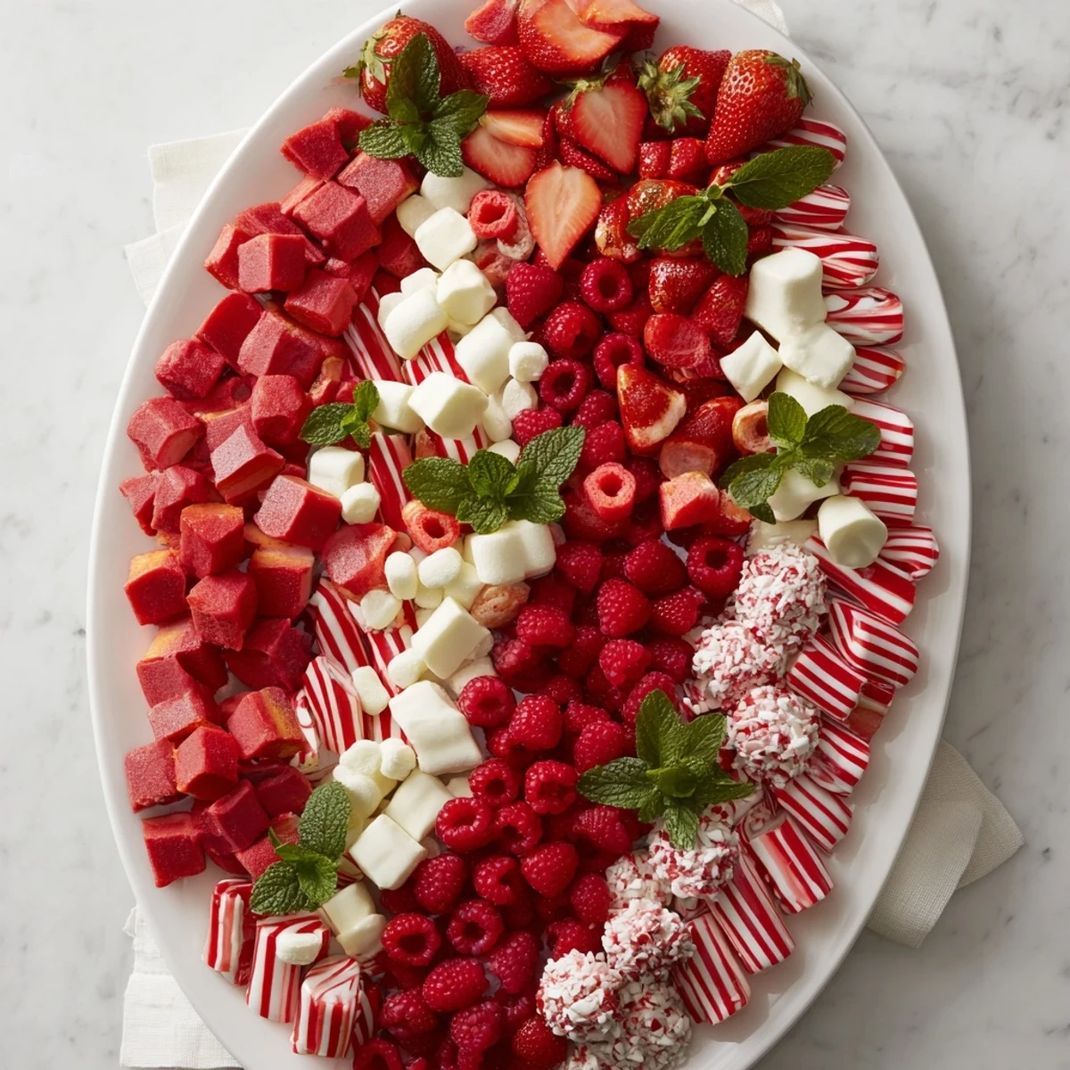 Candy Cane Striped Platter