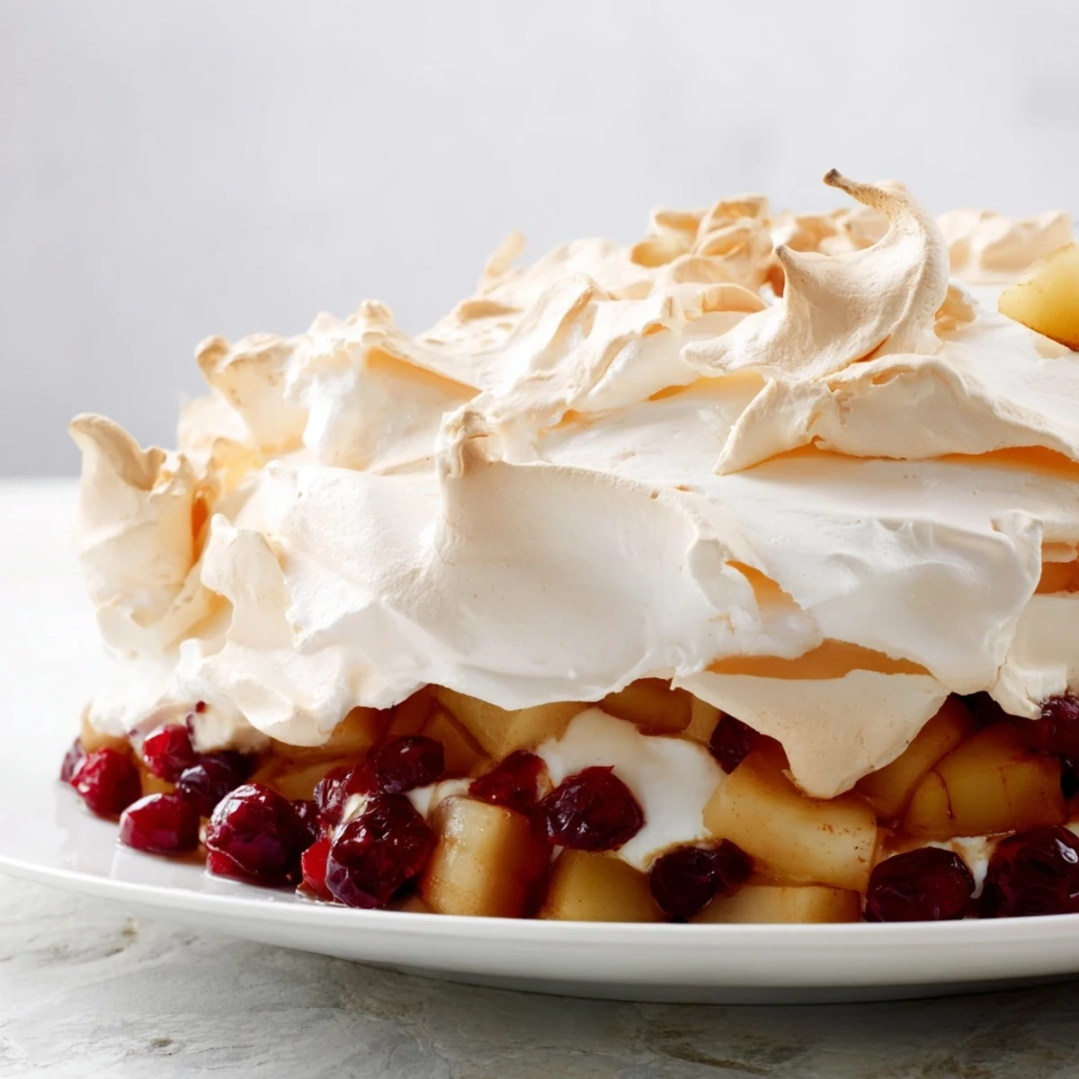 Cranberry Pear Snowscape Dessert