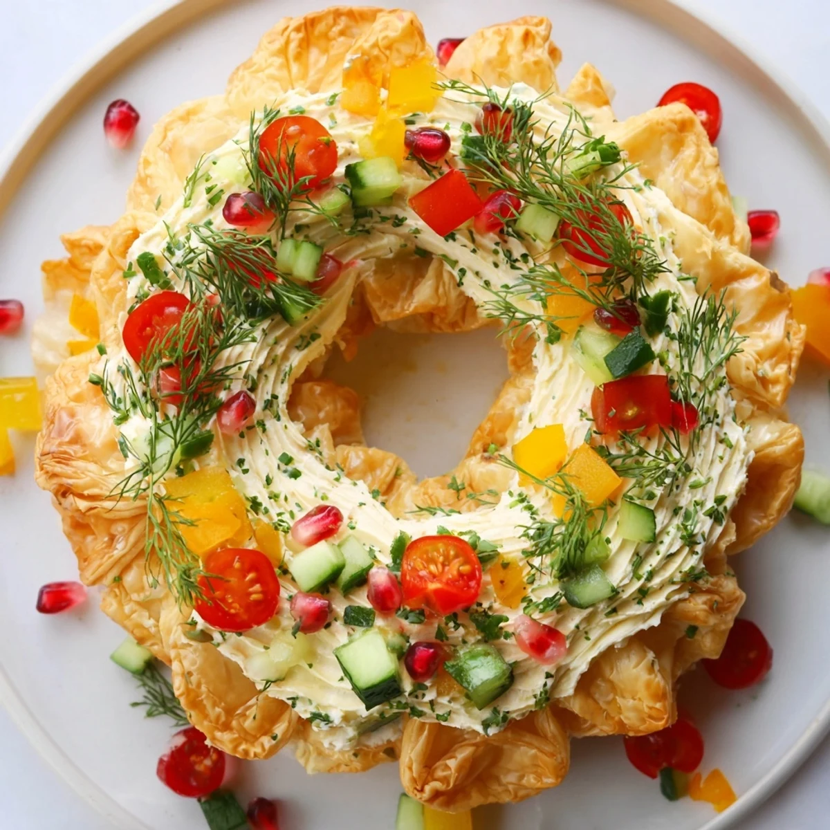 Savory Mini Tartlet Wreath