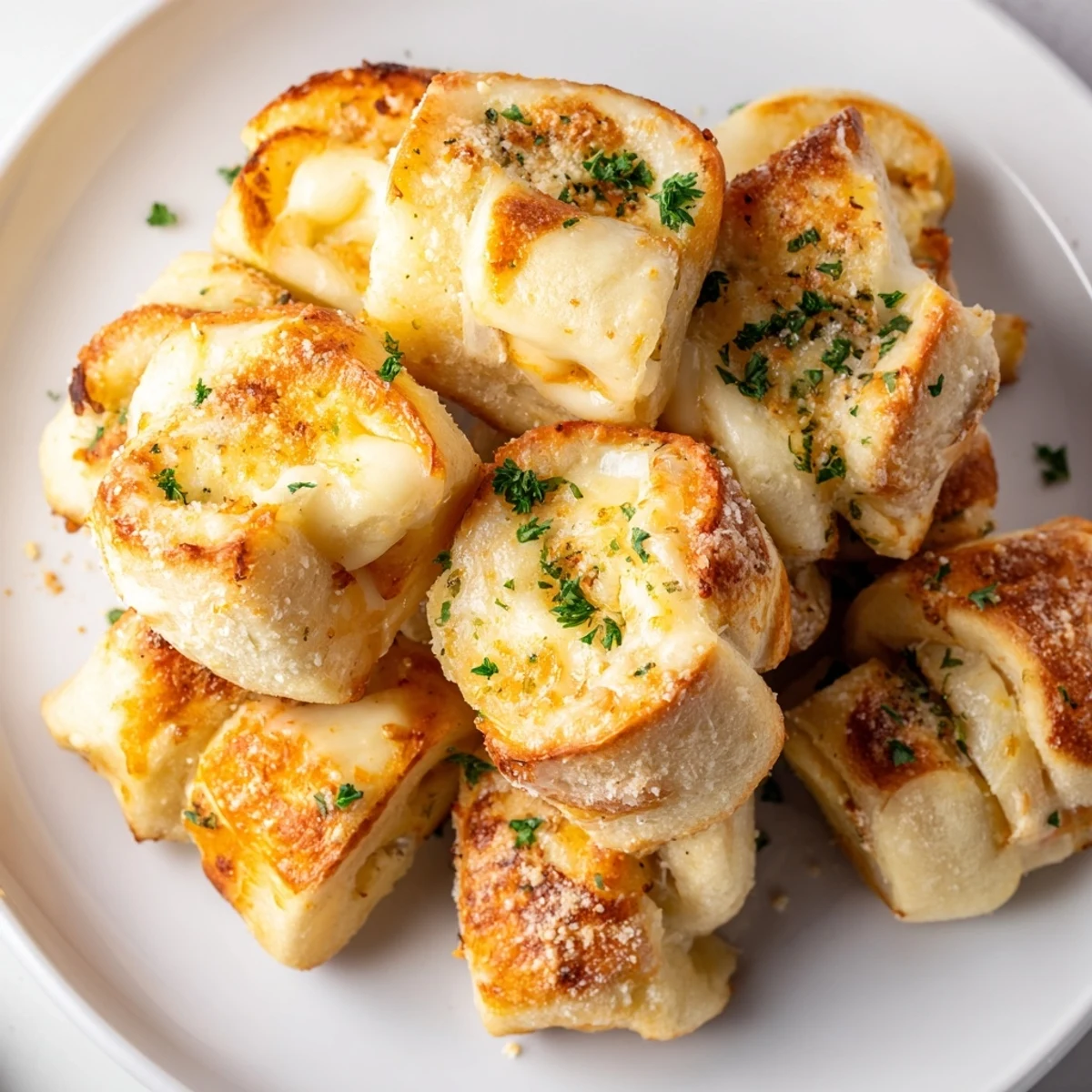 Melted cheese oozes from warm, golden Savory Rolls: Crescent Roll Baked Cheese Bites, ready to be enjoyed.