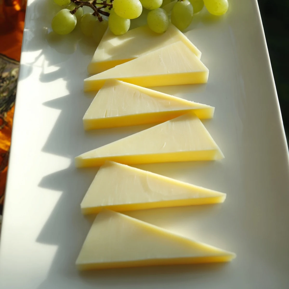 Holiday centerpiece: Imagine a The Tannenbaum Border featuring cheese "trees" and fresh, juicy green grapes.