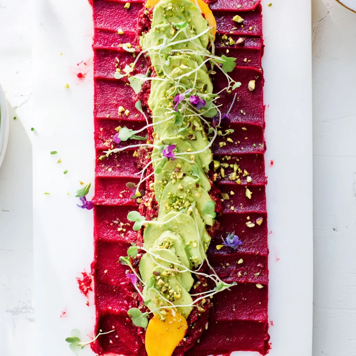 Modernist Stripe Vegetable Purees