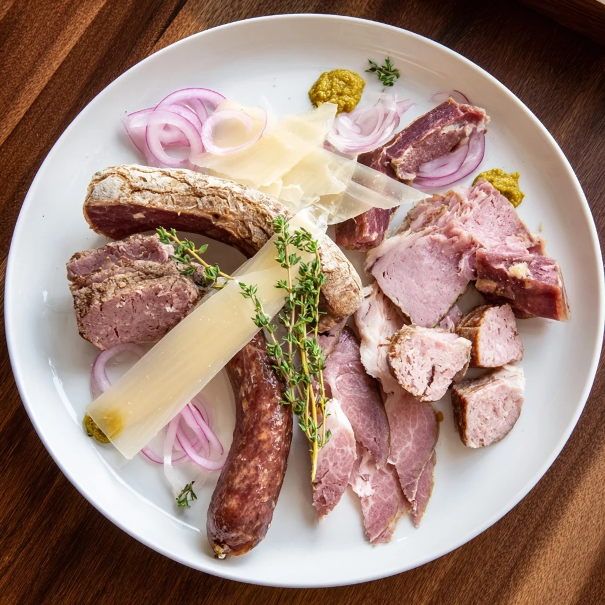 The Burlap & Lace charcuterie board: savory meats and thinly shaved cheeses, ready to serve and share.