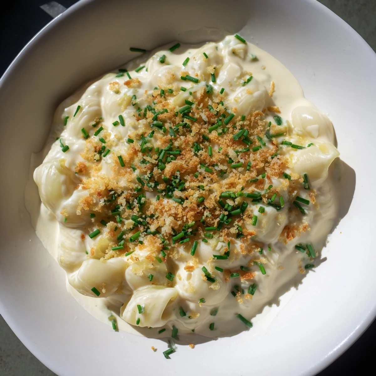 Creamy Cottage Cheese Mac and Cheese, bubbling hot, a comforting, cheesy American family meal.
