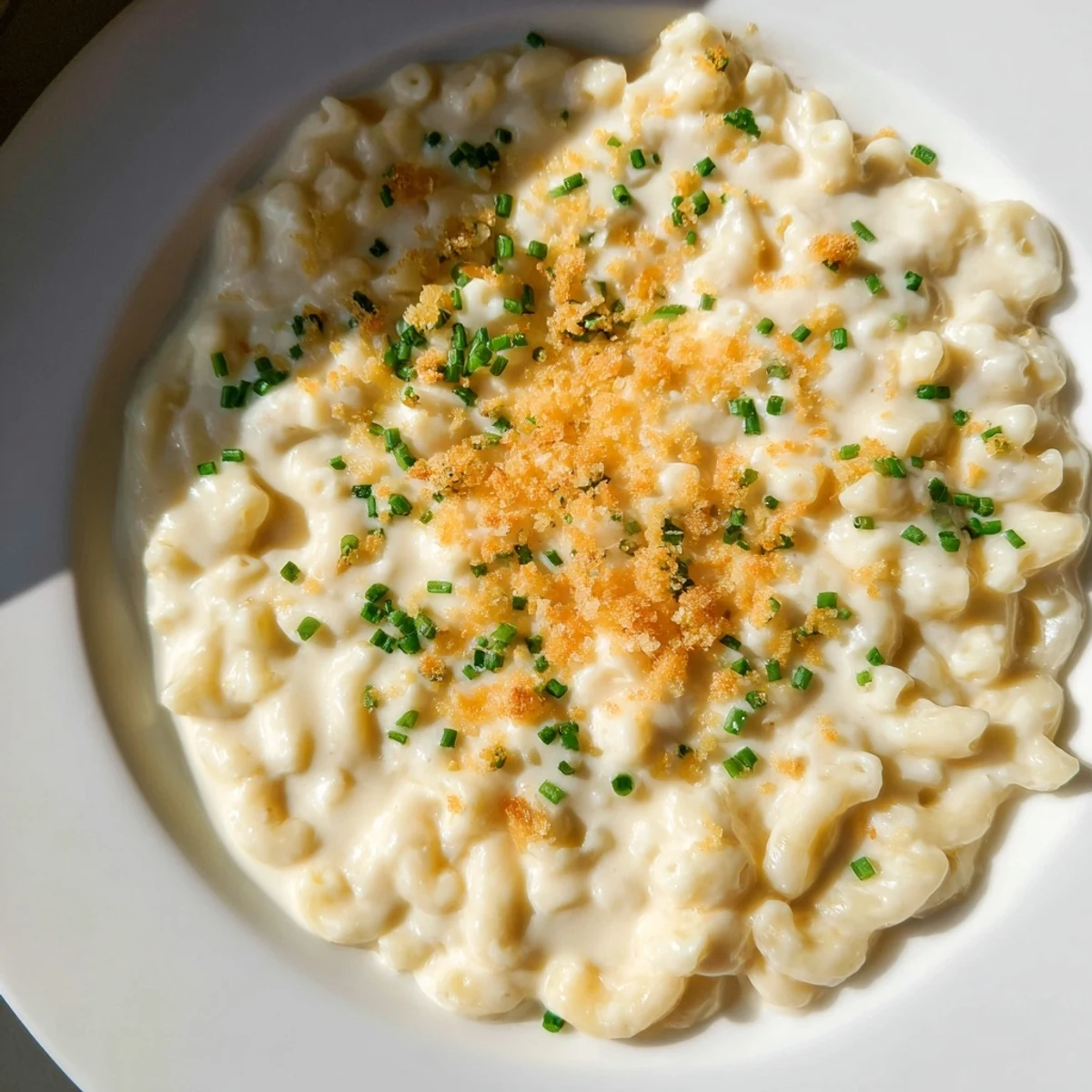 Delicious Cottage Cheese Mac and Cheese in a bowl; a high-protein, perfectly textured vegetarian pasta dish.