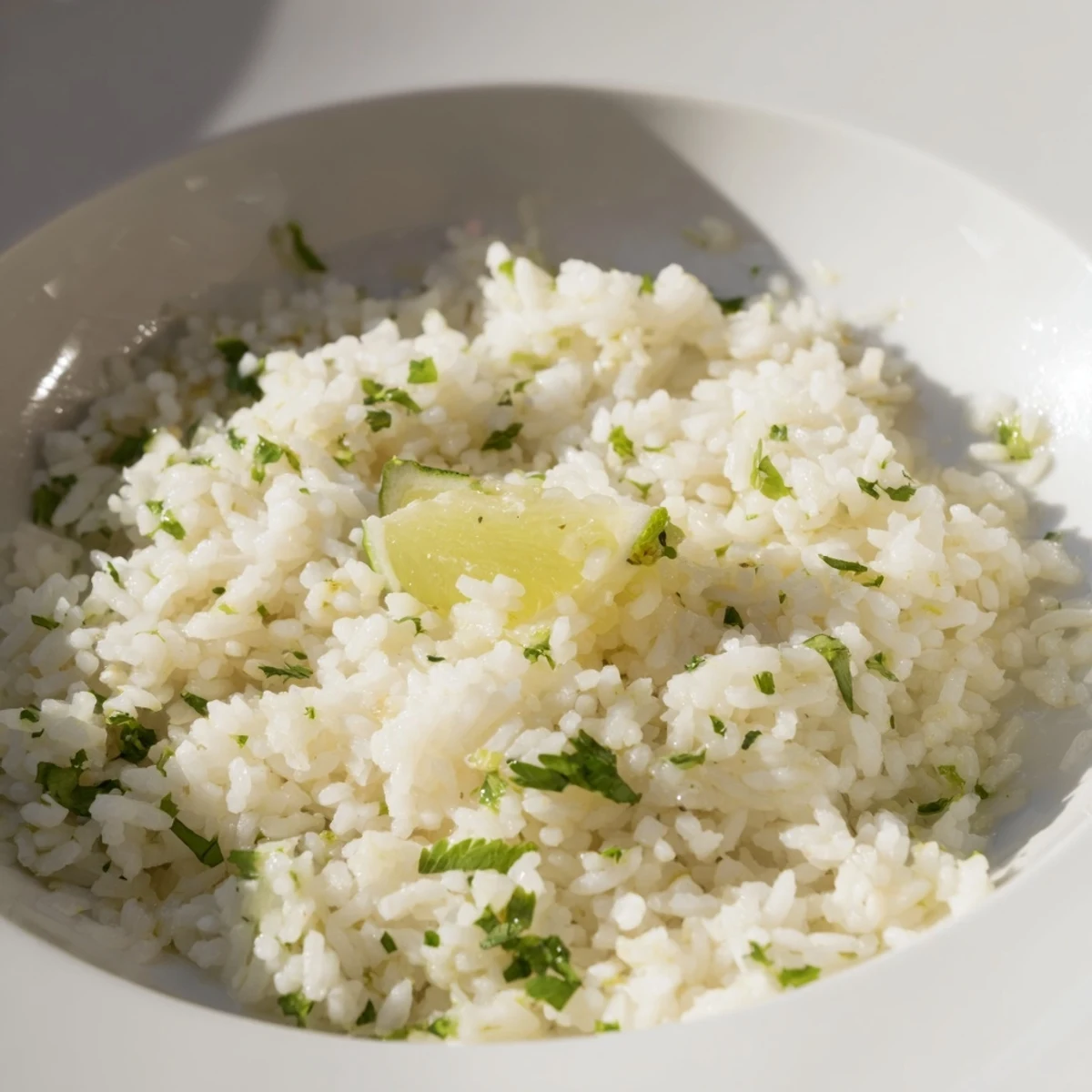 Steaming bowl of Cilantro Lime Rice, ready to enjoy alongside your favorite Mexican meal.