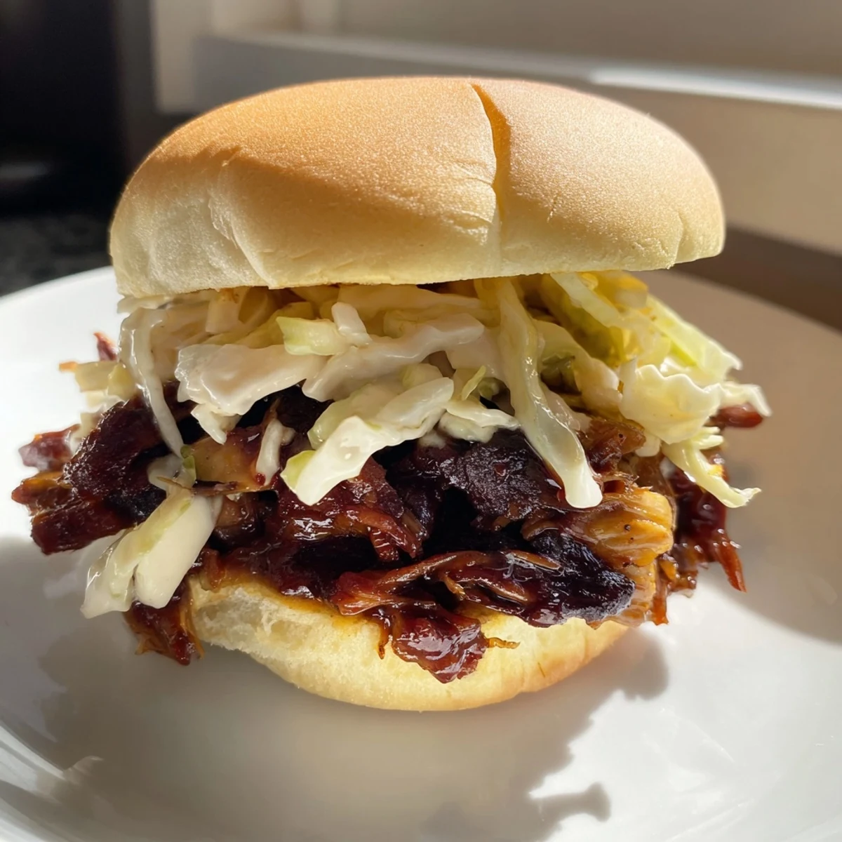 Golden-brown vegan BBQ Jackfruit sliders on slider buns, ready to be devoured at a cookout.
