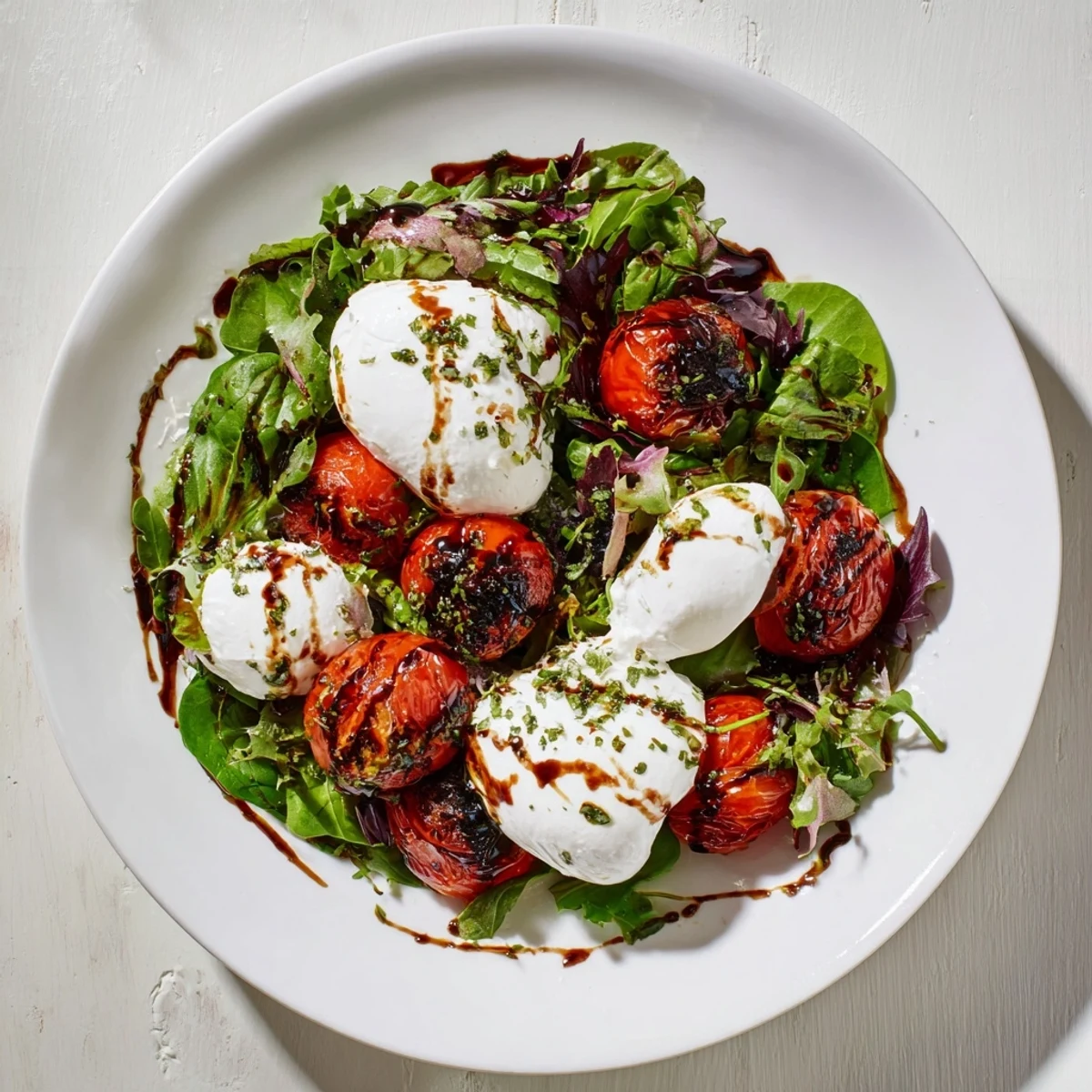Charred Tomato Burrata Salad