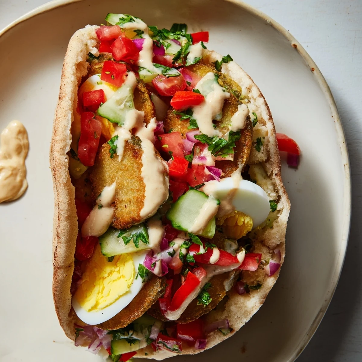 Israeli Sabich with Eggplant
