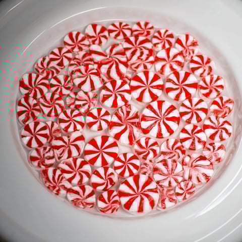 No-Bake Peppermint Candy Bowl shimmering; a perfect, fragile bowl ready to be filled with treats.