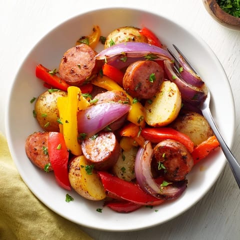 Smoky Sausage Potato Sheet Pan