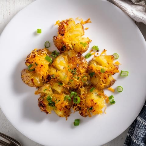 Smashed Green Onion Potato Bombs