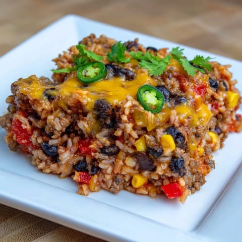Tex-Mex Beef Rice Casserole