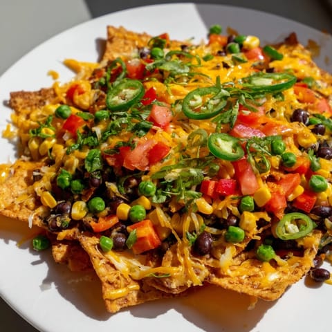 Golden and bubbly sheet-pan nachos featuring a Tex-Mex feast—perfect with sour cream.