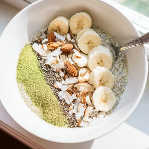 High-Protein Eggnog Matcha Oats