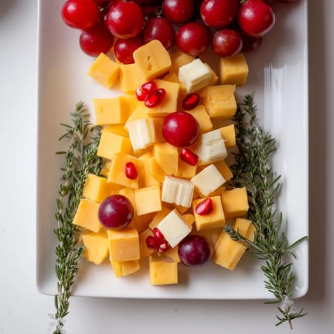 A delicious Christmas Stocking Snack Tray overflowing with salami, crackers, and olives, perfect for sharing.