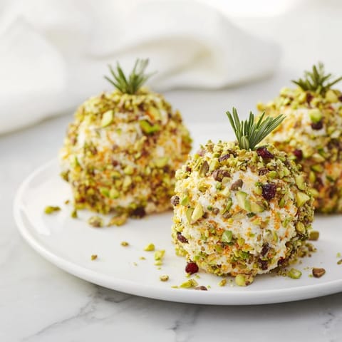 Appetizing Holiday Ornament Clusters with vibrant, coated cheese balls, perfect for a Christmas appetizer platter.