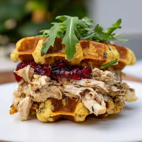 Stuffing Waffle Chicken Sliders