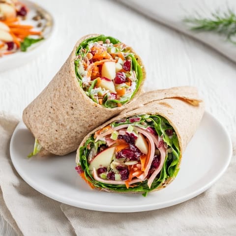 Cranberry Apple Slaw Turkey Wrap