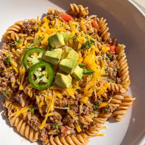 Beef Taco Pasta Skillet