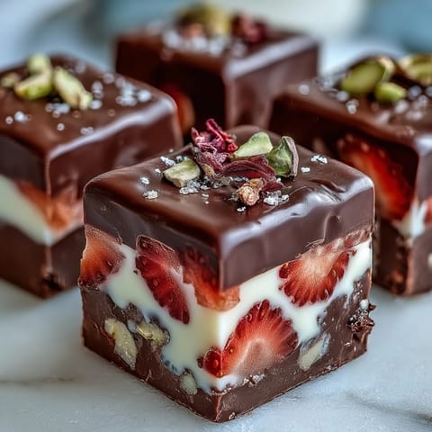 Dubai Chocolate Strawberry Bark