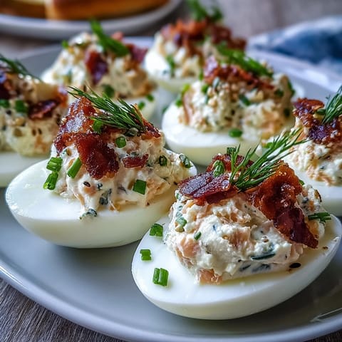 Smoked Salmon Deviled Eggs Everything