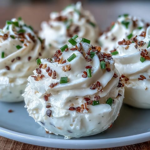 Golden everything bagel deviled eggs topped generously before serving.