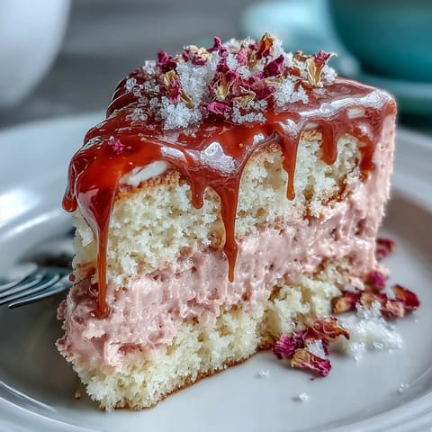 Elegant Bridal Shower Rosé Velvet Cake, perfect for celebrations with delicate rose flavor.