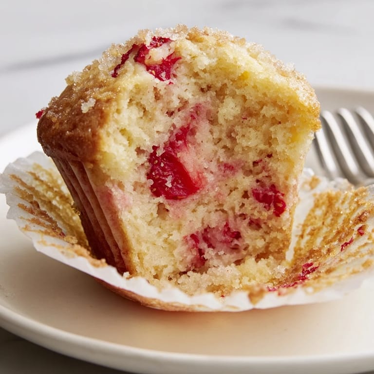 Golden Strawberry Yogurt Morning Muffins cooling on a rack, perfect alongside coffee or tea.