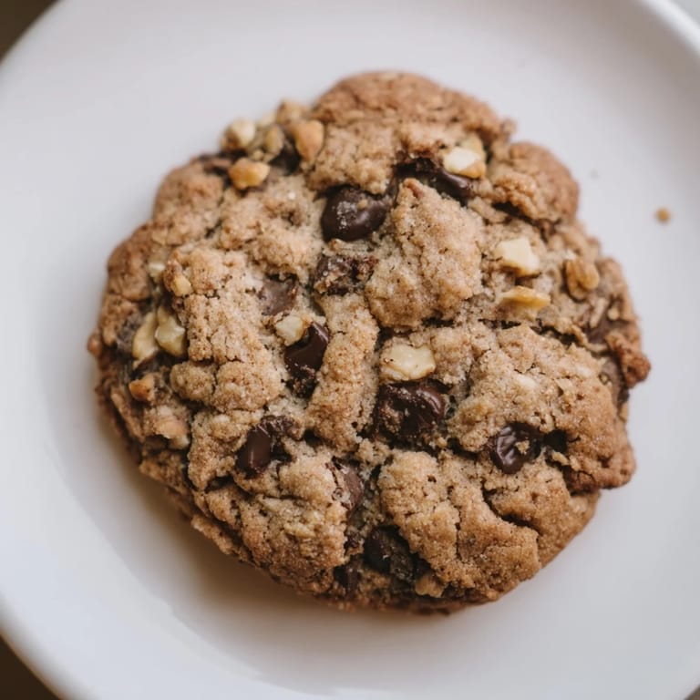 A stack of delightful Chewy Protein Chocolate Chip Cookies, boasting a perfect balance of protein and sweetness.