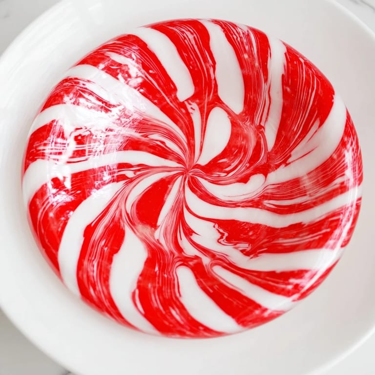 A peppermint candy bowl, shimmering and fragrant, ready to hold sweet treats for any occasion.