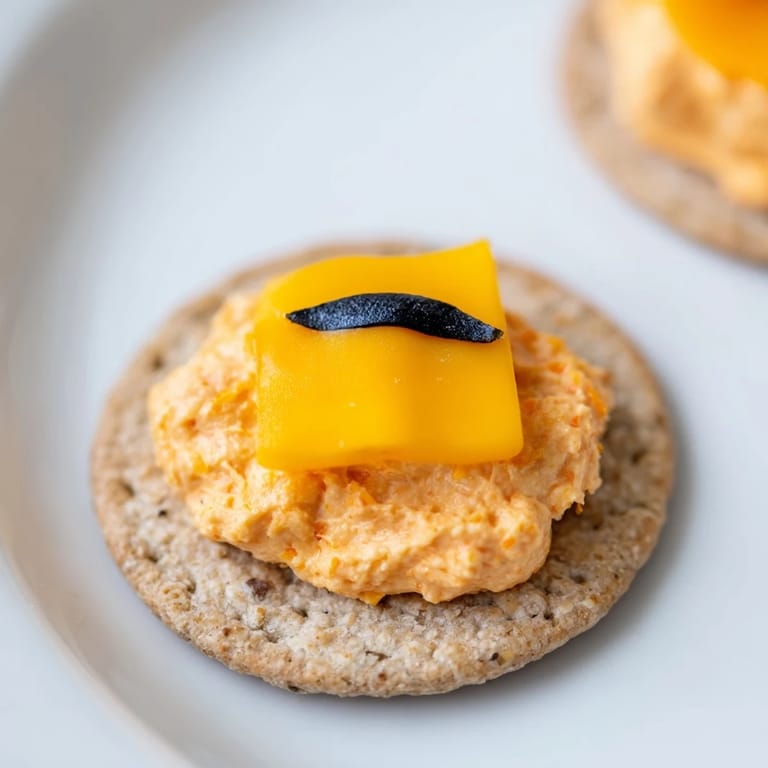 Close-up of savory Santa's Belt Crackers presentation, showing a flavorful appetizer idea for the holidays.