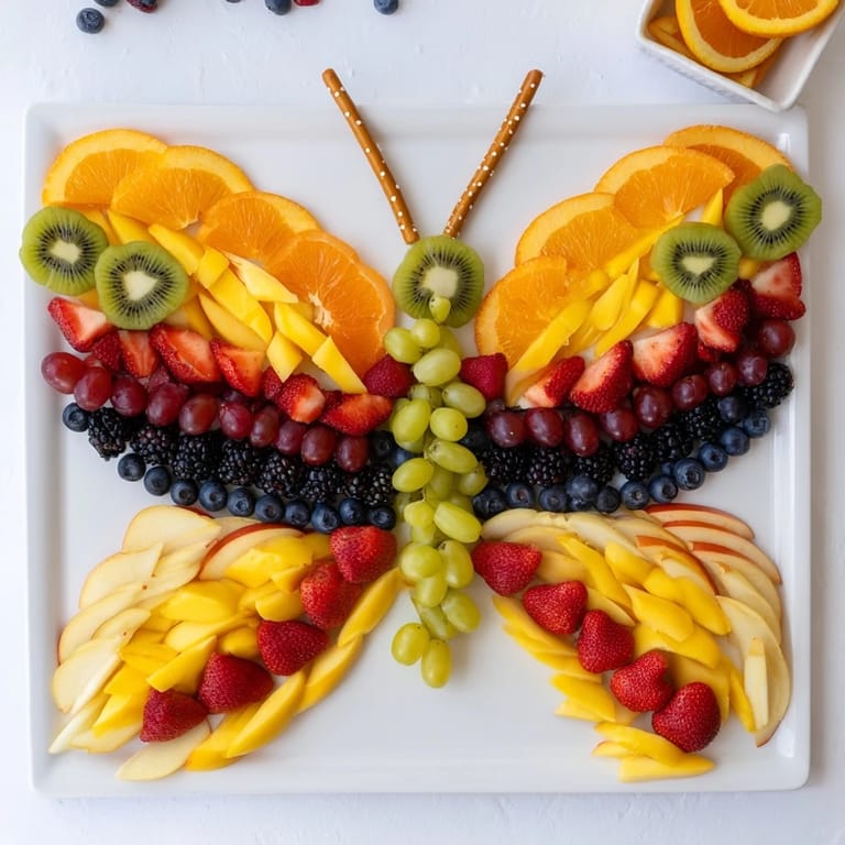 Kids will love this healthy and creative Monarch Magic Fruit Butterfly Tray appetizer, so fun!