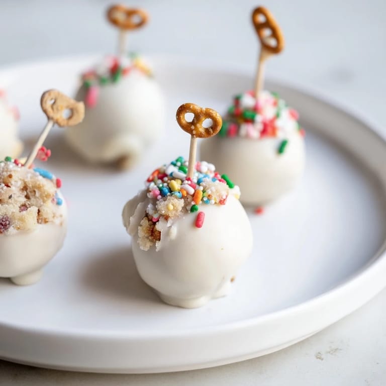 Delicious, homemade Holiday Ornament Candy Balls with pretzel stick "hooks," perfect for gifting to loved ones.