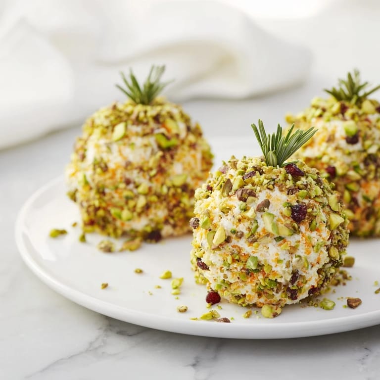 Appetizing Holiday Ornament Clusters with vibrant, coated cheese balls, perfect for a Christmas appetizer platter.