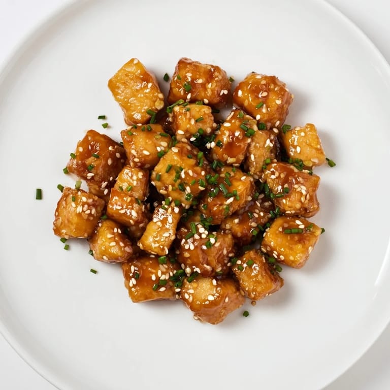 Succulent air fryer chicken/turkey bites, served with fresh chives, promise a delightful, savory treat.