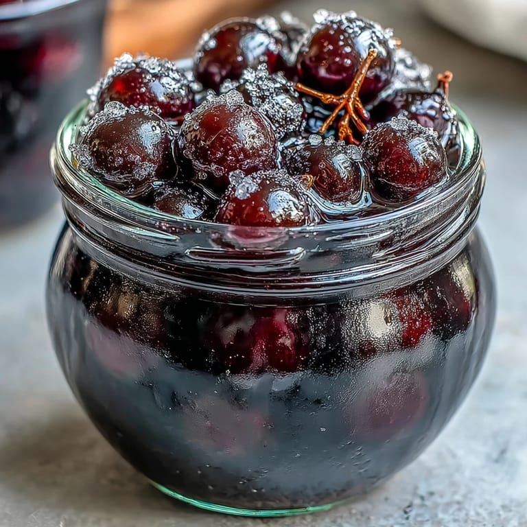 A sealed mason jar filled with Blackcurrant Vodka Liqueur sits next to fresh blackcurrants and vodka, showcasing the easy infusion process.
