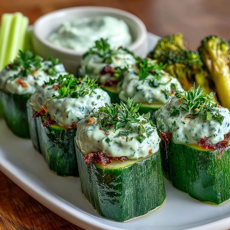 Healthy green snack board with broccoli, celery, and avocado ranch dip, ideal for parties or light meals.
