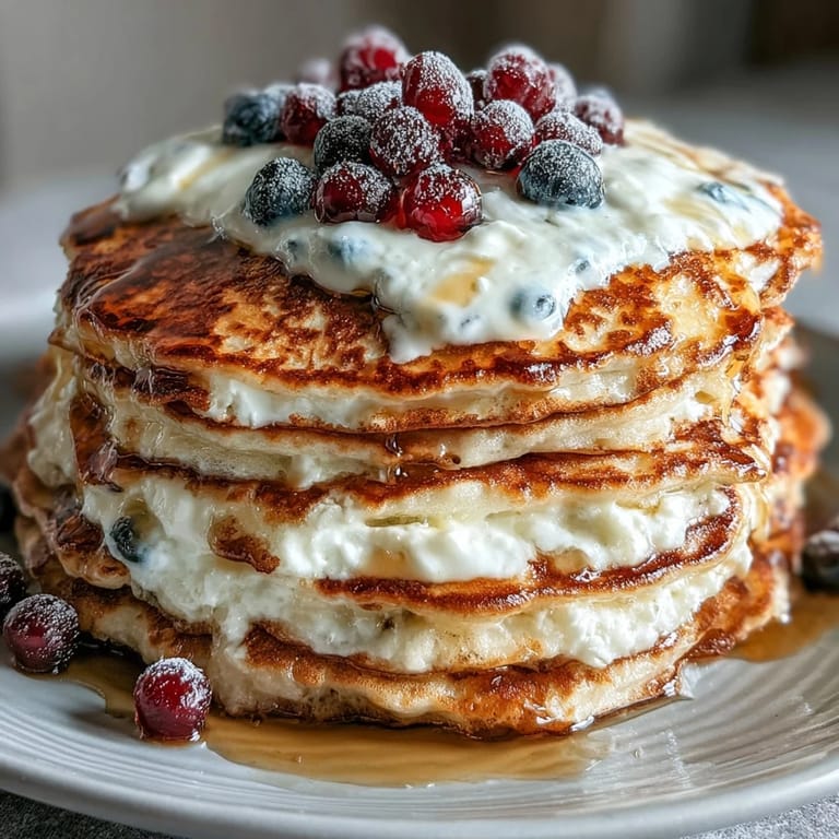 Stack of protein-rich Icelandic Skyr Pancakes, waiting for your favorite delicious toppings.
