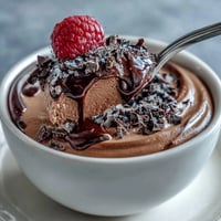 Silky cottage cheese chocolate mousse with rich cocoa and melted dark chocolate, blended to creamy perfection.  