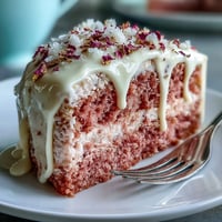 Gorgeous pink Bridal Shower Rosé Velvet Cake with shimmering gold drip.